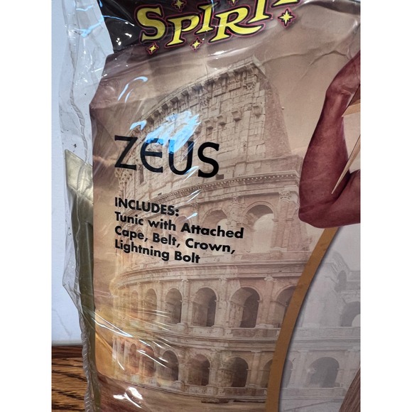 Spirit Zeus Costume Adult X Large‎ XL Greek God Tunic Cape Belt Crown - Picture 2 of 5